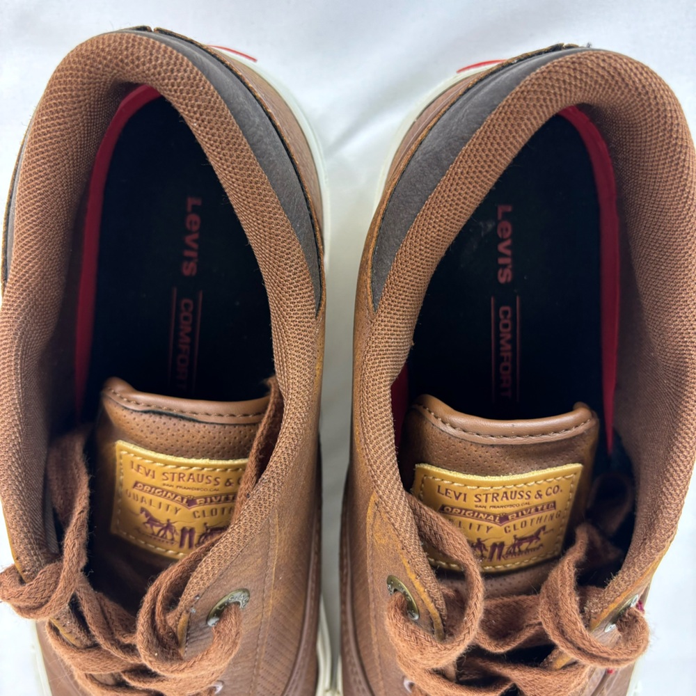 Levi’s Sneakers Comfort Lace Up Classic Low Top Tennis Shoes Brown Size 9 - Picture 7 of 16